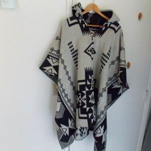 Poncho Alpaca Wool New